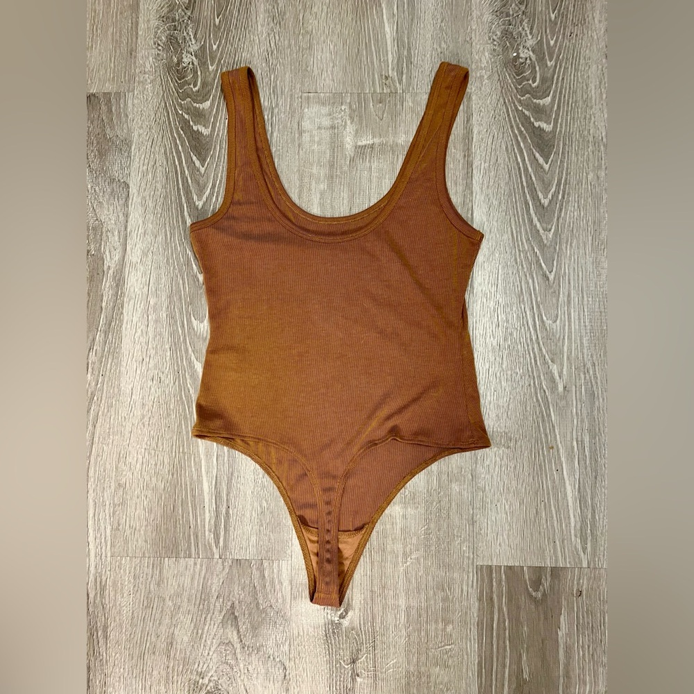 Ribbed Bodysuit - Toffee - Picture 3 of 7